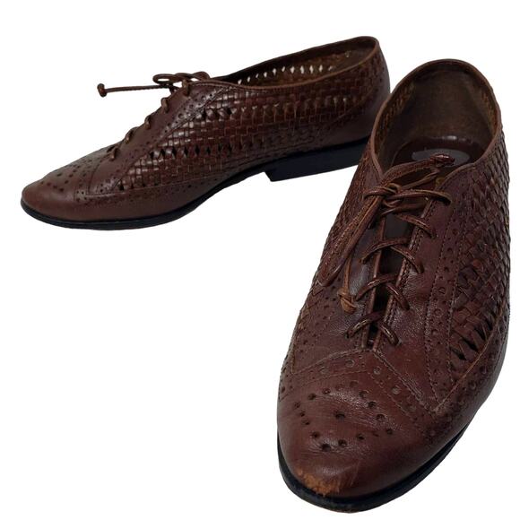 Vintage Enzo Angiolini Hand Tooled Leather Shoes with box - 7 - Picture 1 of 9